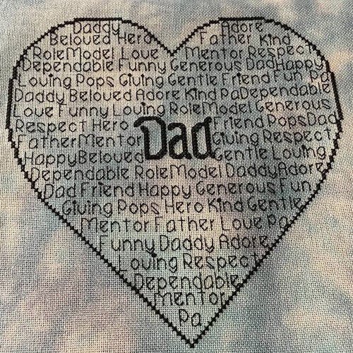 Dad Cross Stitch Pattern World Map Cross Stitch Best DAD in Etsy