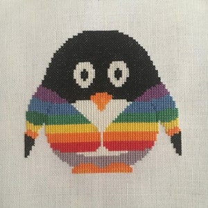 Proud Presley Penguin Cross Stitch Chart