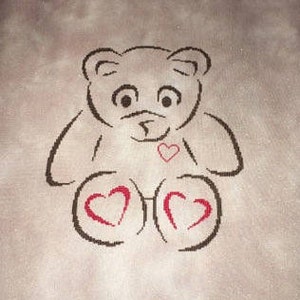 Diagrama de punto de cruz del osito de peluche