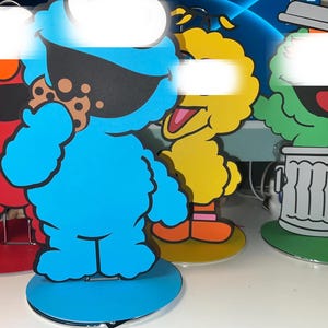 Sesame Monsters Double Sided Centerpieces | Table Decor | Sesame Monsters  Party Favors | Elmo Party |  Monster Party | Cookie Monster Party