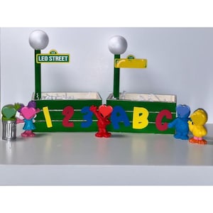 Sesame Monsters Mini Crate Holders | Candy Boxes | Elmo Party | Monster Party | Treat Box  | Cookie Monster Party |