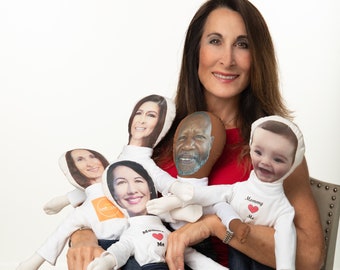 Personalisierte Foto Gesicht Puppe, benutzerdefinierte Bild Komfort Puppen, sprechen Mama Papa Großeltern Puppe, militärische Puppen, Memory Doll, einzigartiges Geschenk