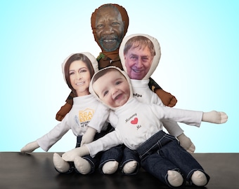 Docka med inspelningsbar röstchipmodul Personligt anpassat foto Ansiktsdocka Bild Talande leksaksdocka