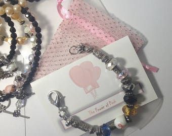 SPECIAL ORDER - Bracelet - The Power of Pink Devotional Beads (c)