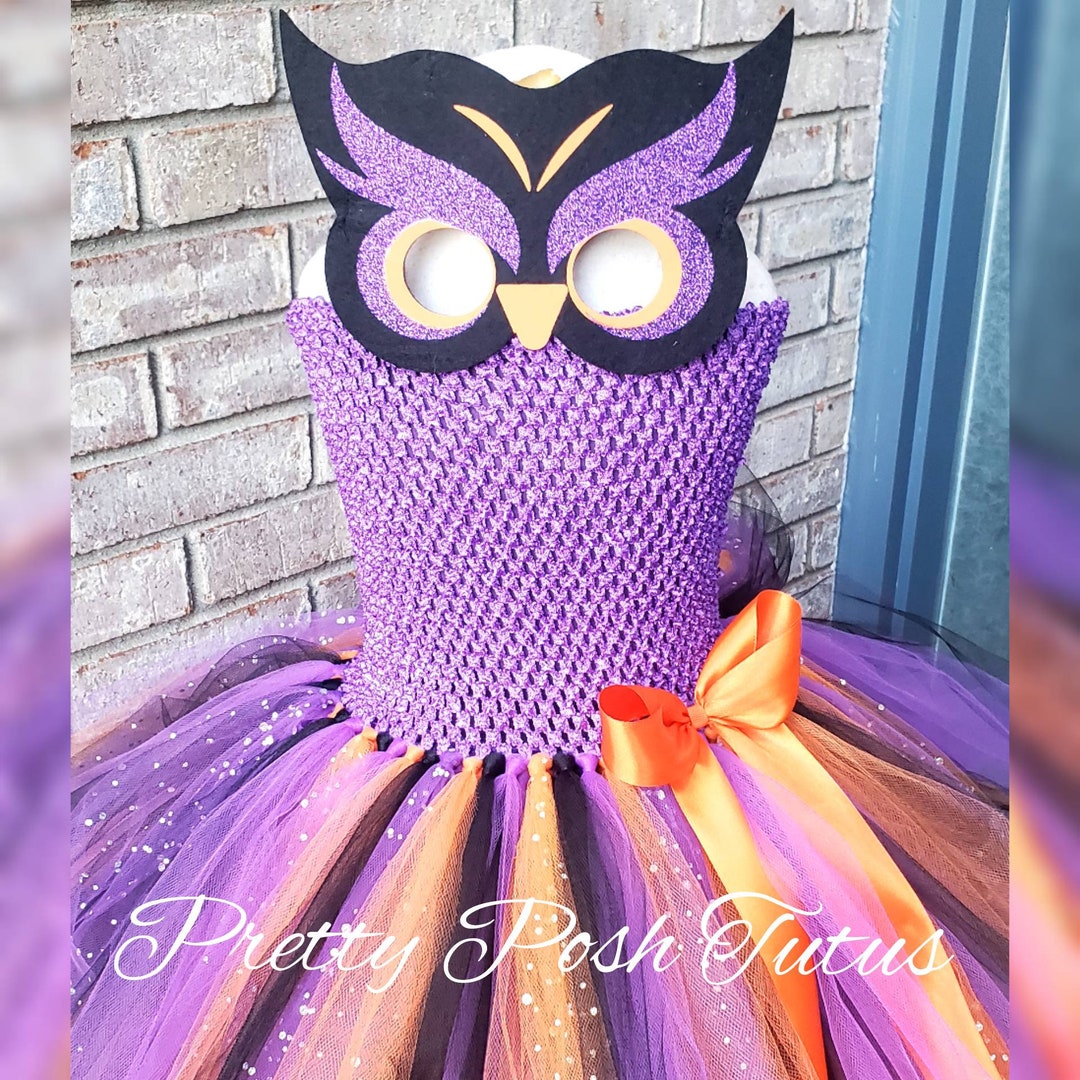 Owl Costume Owl Tutu Dress Halloween Costume Witch Tutu Etsy