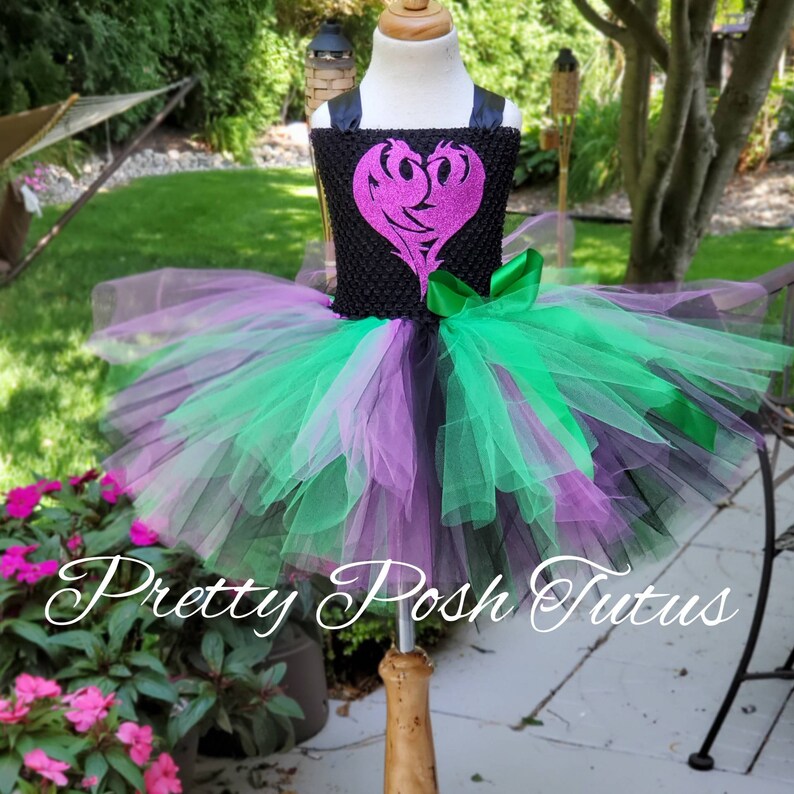 Halloween costume birthday tutu dress Mal costume decendants 3 2 1 Mal tutu dress! Descendants costume decendants tutu costume