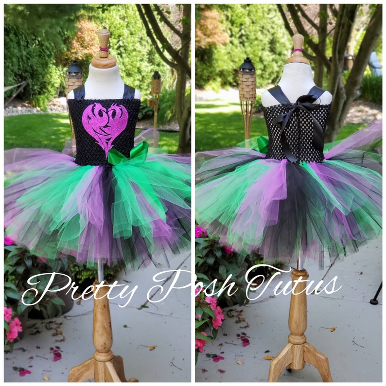 Halloween costume birthday tutu dress Mal costume decendants 3 2 1 Mal tutu dress! Descendants costume decendants tutu costume