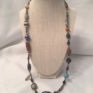 Vintage Venezianische Millefiori Sammler Perlenkette