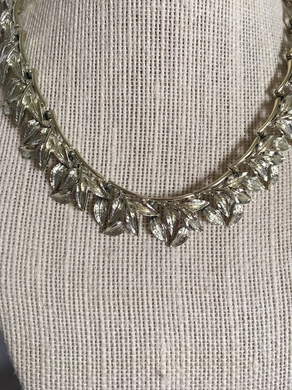 Coro Unique SIlver Plated Statement Etched Shiny … - image 2