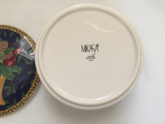 Mikasa Vintage "Holiday Music" Ceramic Jewelry Ri… - image 3