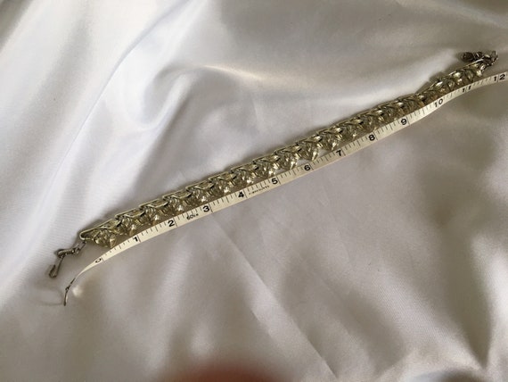 Coro Unique SIlver Plated Statement Etched Shiny … - image 3