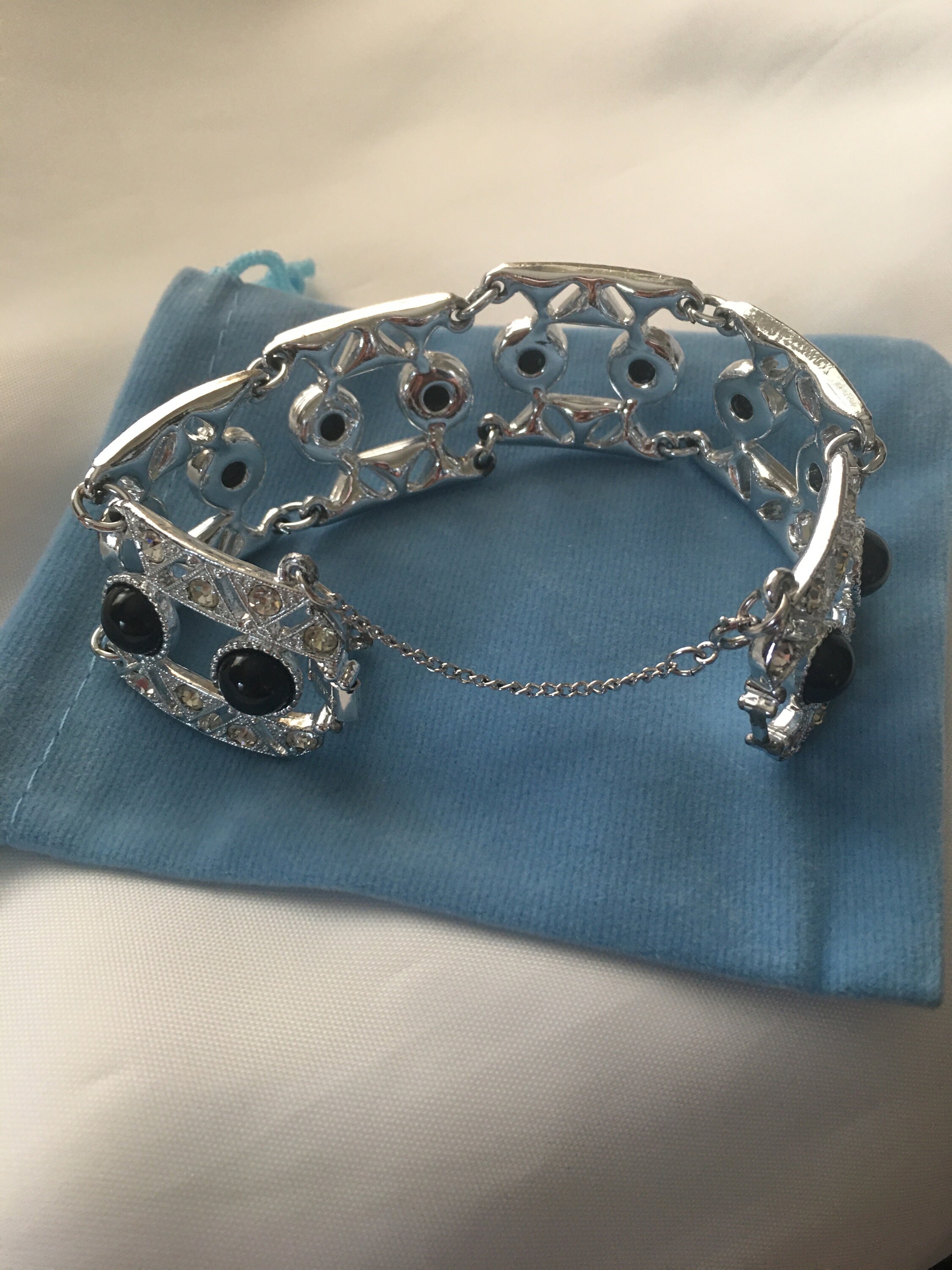 Sarah Coventry Vintage 50s Silver Tone Silver Plate Clear