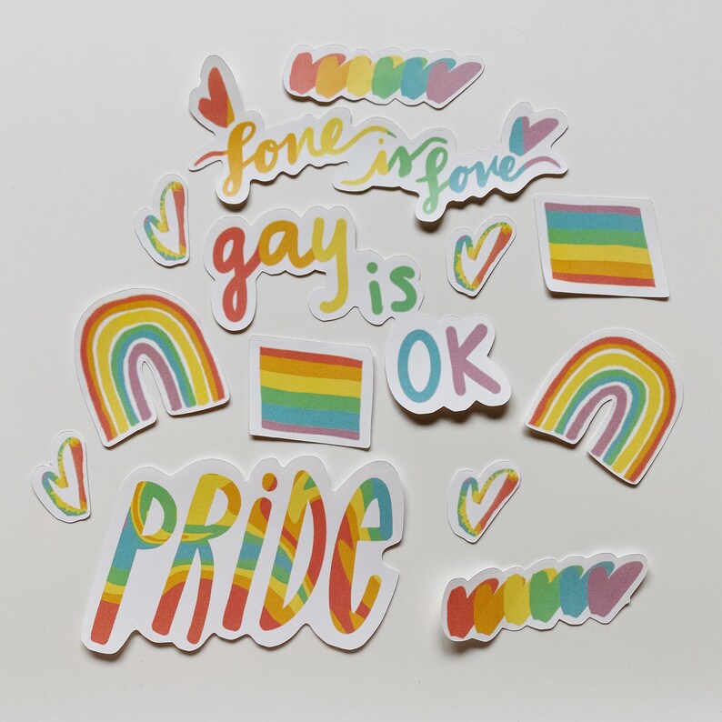 Gay Pride sticker pack laptop stickers computer stickers Etsy