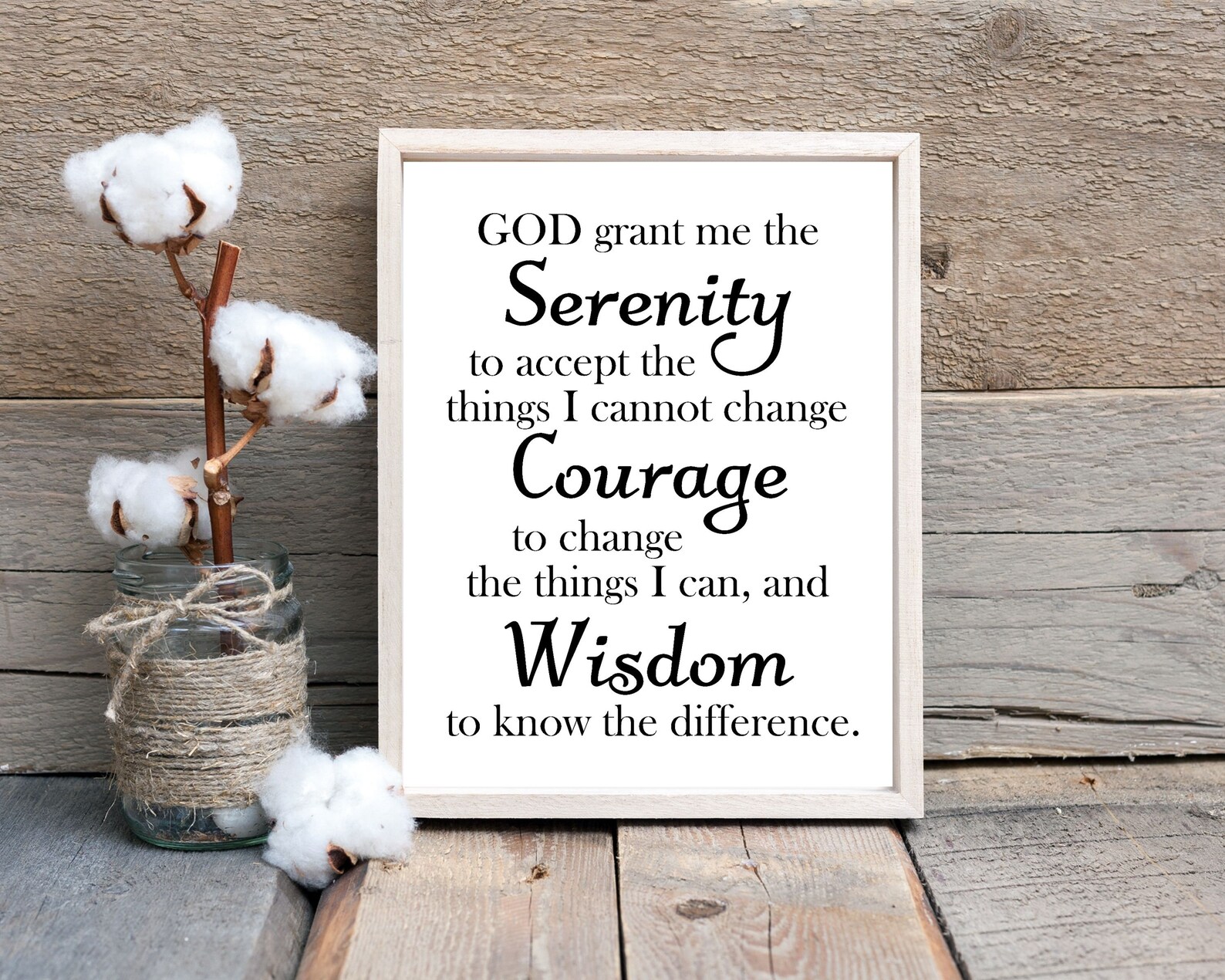 Serenity Prayer Print God Grant Me The Serenity Wall Art | Etsy