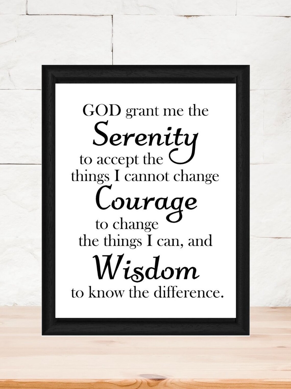 Serenity Prayer Print God Grant Me The Serenity Wall Art | Etsy
