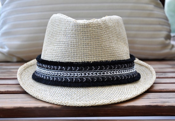 New Summer Fedora Hat For Men Fashion Elegant Vintage Women White Beige  Brim Top Jazz Beach