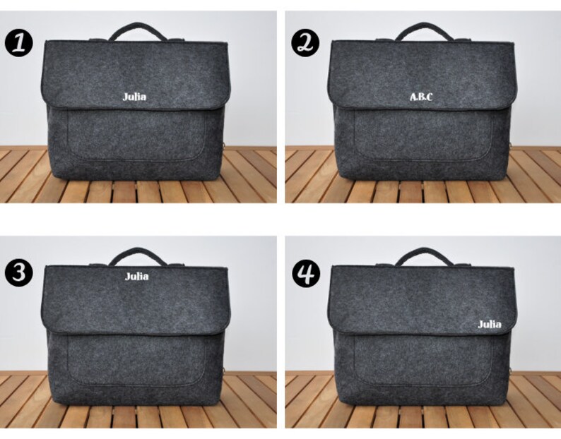 Personalized Laptop Briefcase Bag With Name or Initials Etsy