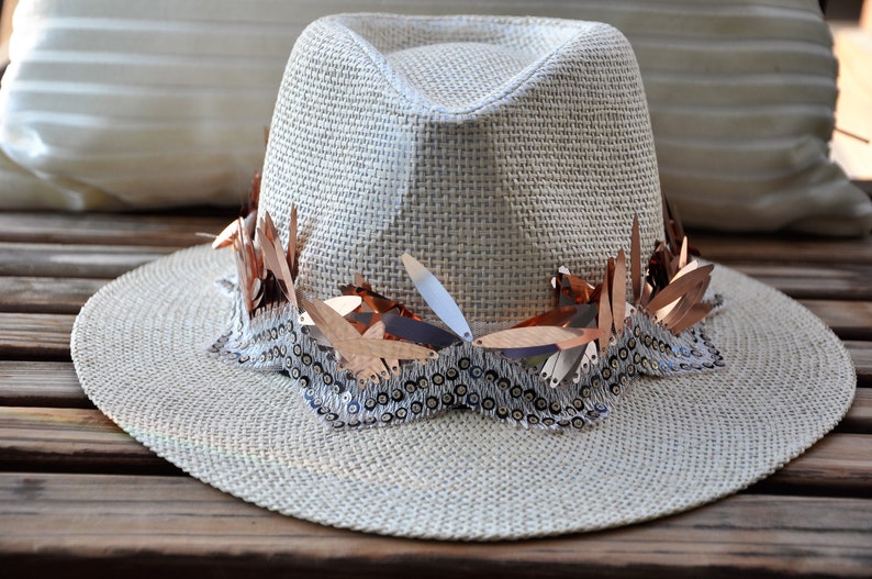 Burning man headpiece Festival headdress Parade crown hat Rave crown Burning man Rose Gold headdress Burning man hat Rave headpiece