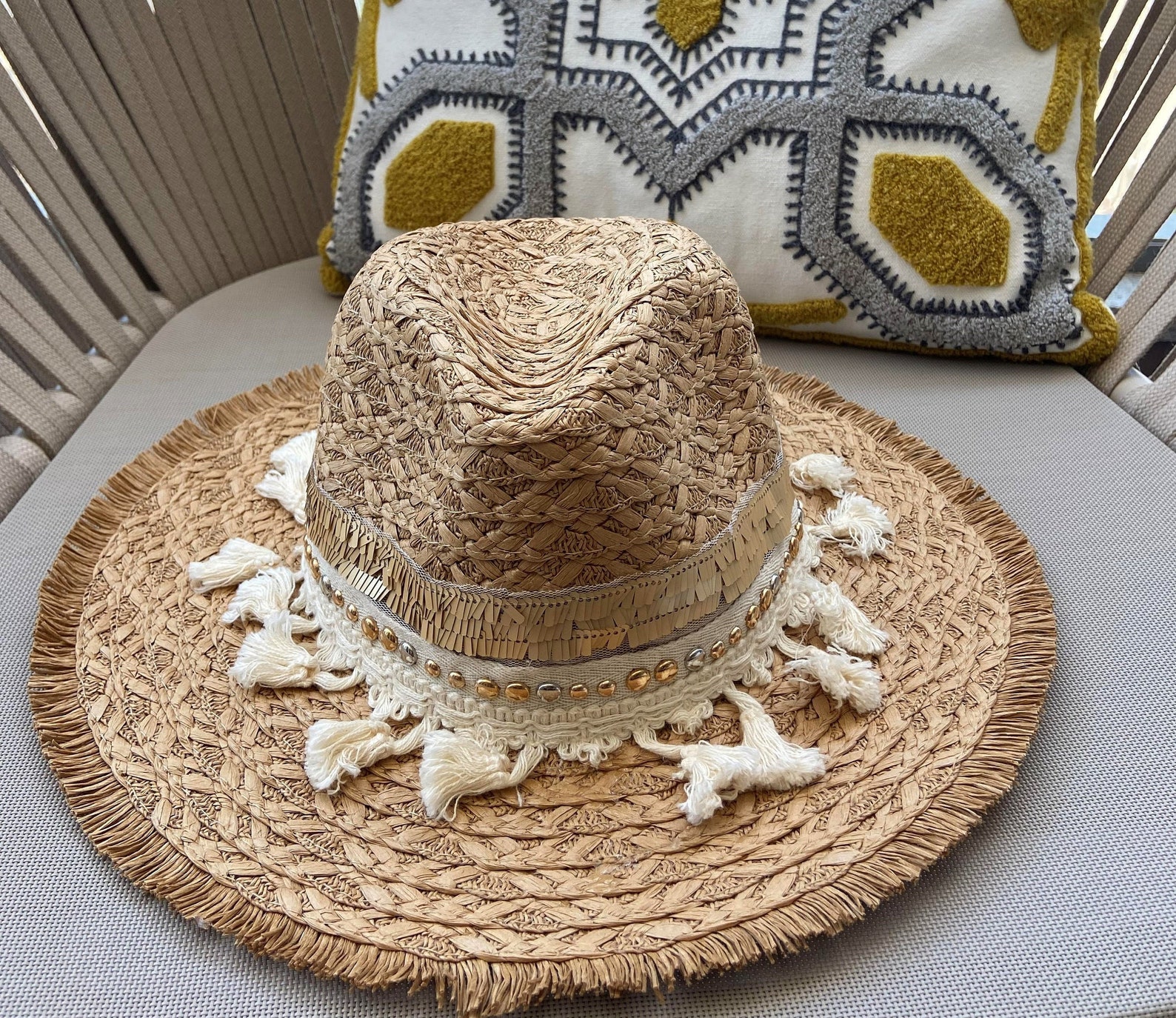 Womens sun hat Boho beach hat Bohemian summer hat Hippie Etsy