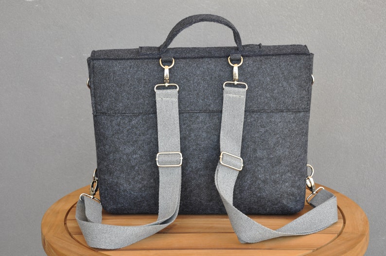 School backpack Shoulder computer bag Convertible Messenger bag women 14 laptop bag Vegan Satchel bag Macbook Pro 15 Retina handbag