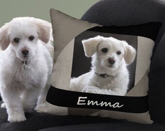 Custom Designer Pet Portrait Pillow From Your Photo by Hutton Hill Designs