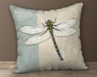 Dragonfly 18 x 18 Designer Pillow, Nature-Inspired Decor by Hutton Hill Designs