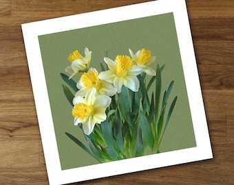 Sunny Daffodils Unframed Art Print, Floral Wall Art