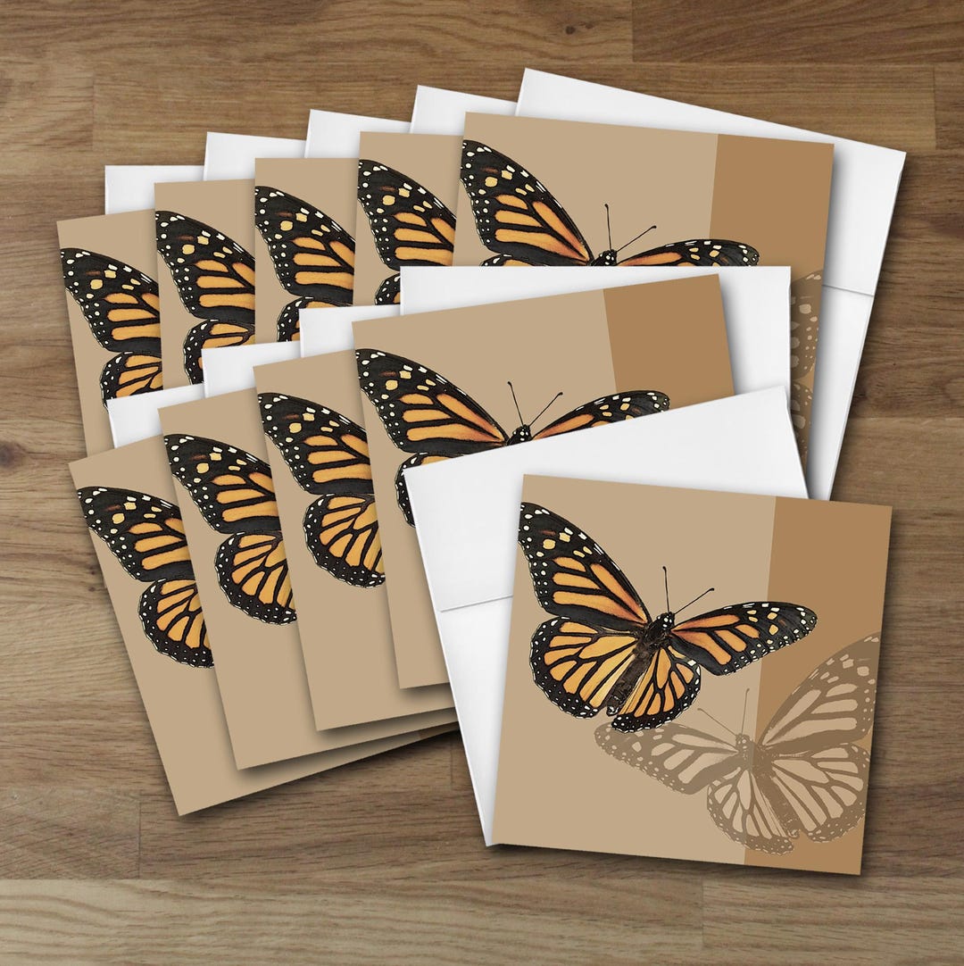 Set of 10 Monarch Butterfly Greeting Cards From Original Artwork by ...