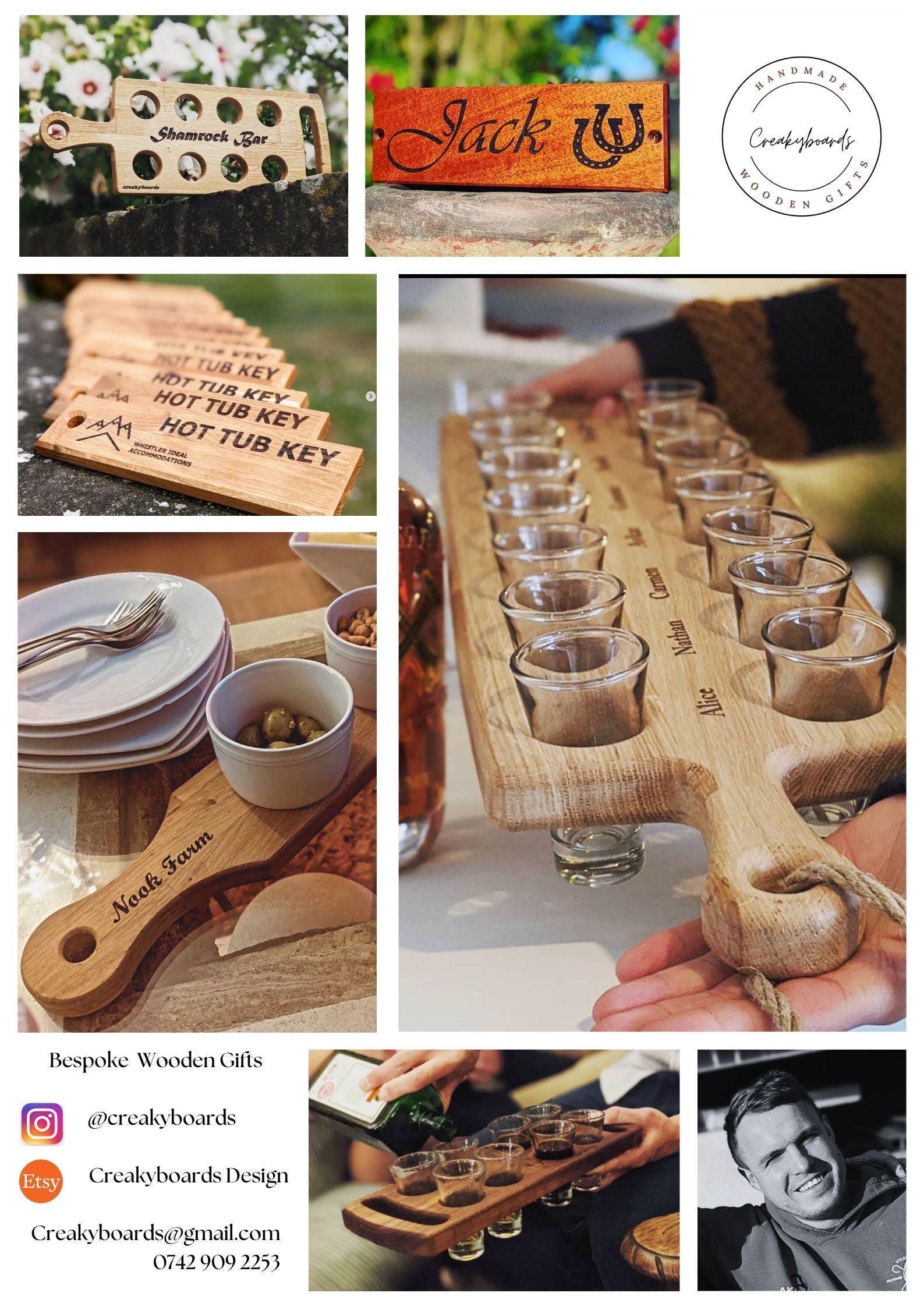 2 Planches à Liqueur En Bois, 12 Verres à Liqueur, 4 Cl