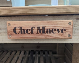 Plaques personnalisées de cuisine en terre cuite - Panneaux de chef