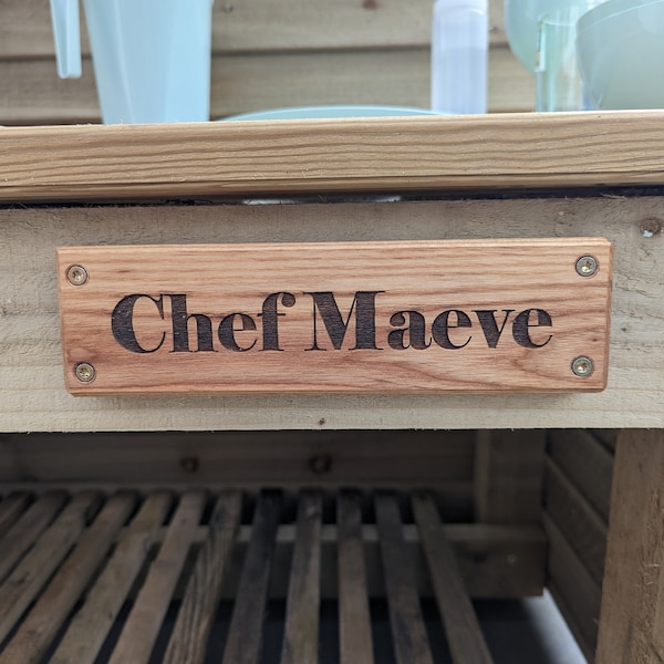 Personalised Mud Kitchen Signs - Chef Signs