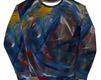 Multidimensionality Unisex Sweatshirt All-Over Print of an Oil Painting by Liudmyla Savkova