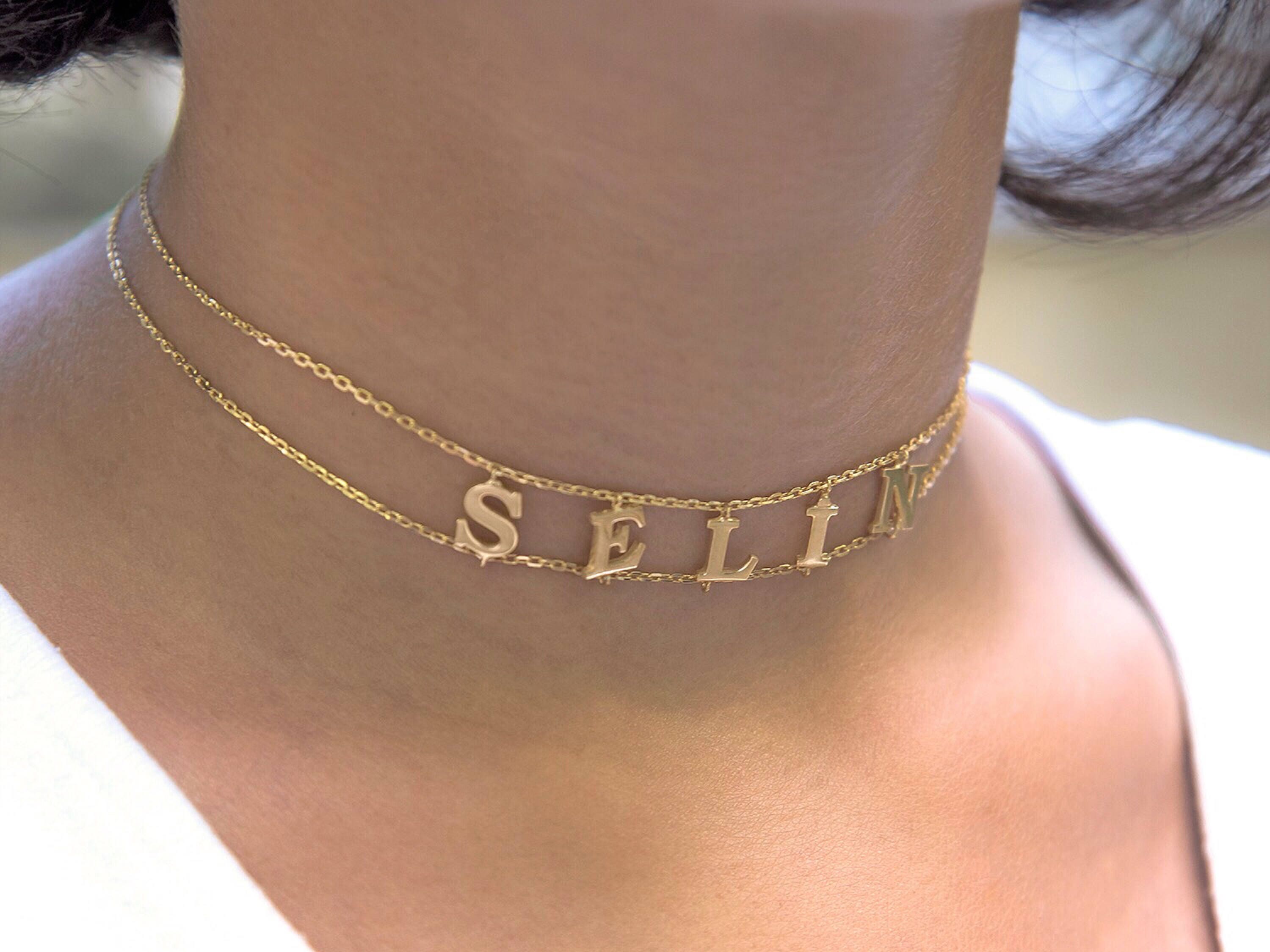 Name Choker Personalized Choker Necklace Custom Name | Etsy