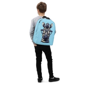 Sac à dos cool Blue Zebra : amusant et résistant pour la rentrée ! retour à l'école