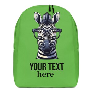Sac à dos personnalisable Cool Zebra : durable et personnalisé pour la rentrée ! sac pour garçon, cadeau pour garçon, cadeau d'anniversaire pour lui, à personnaliser