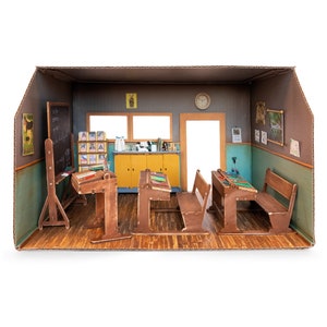 Miniature Classroom Craft Kit - Sam & Julia - The Mouse Mansion - 1:12 Dollhouse