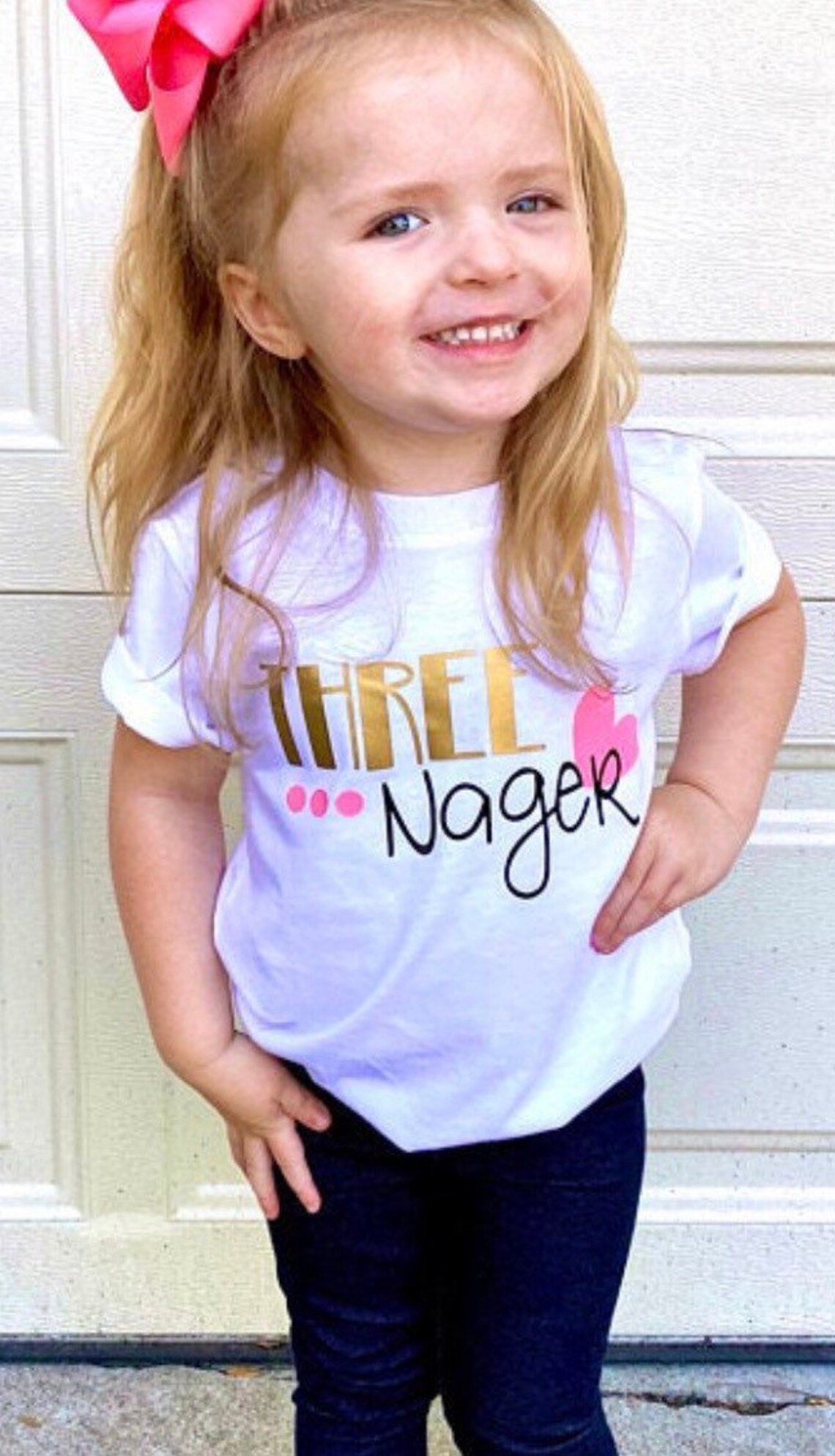 Threenager Girl's Tshirt Third Birthday Shirt Three | Etsy