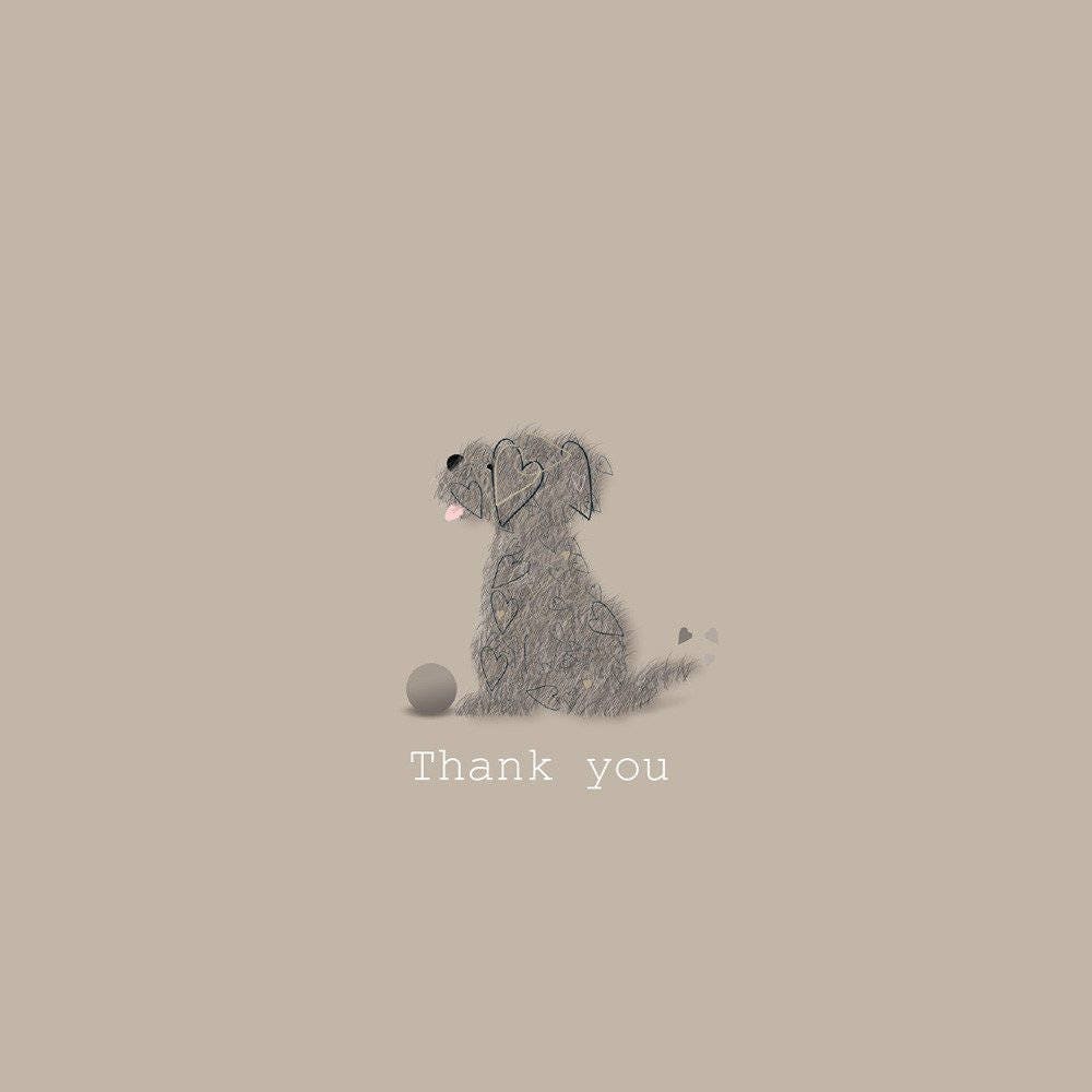 SCRUFFY DOG THANK YOU CARD SCRUFFY DOG THANK YOU CARD