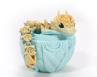 Juguete antiestrés Baby Rose Dragon con huevo de almacenamiento opcional