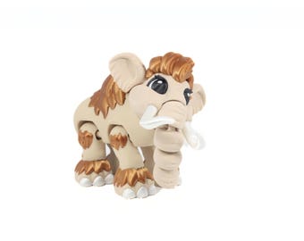 3d Printed Woolly Mammoth Fidget Toy, Christmas Gift for Kids