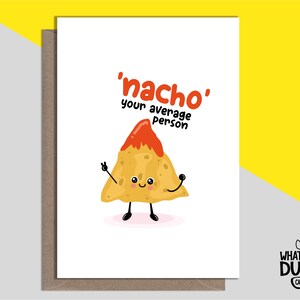 Niedliche lustige selbstgemachte Dankes- oder Cheers-Grußkarte für Lehrer, Hebamme, Kollege und Freund von What The Duck Cards - NACHO