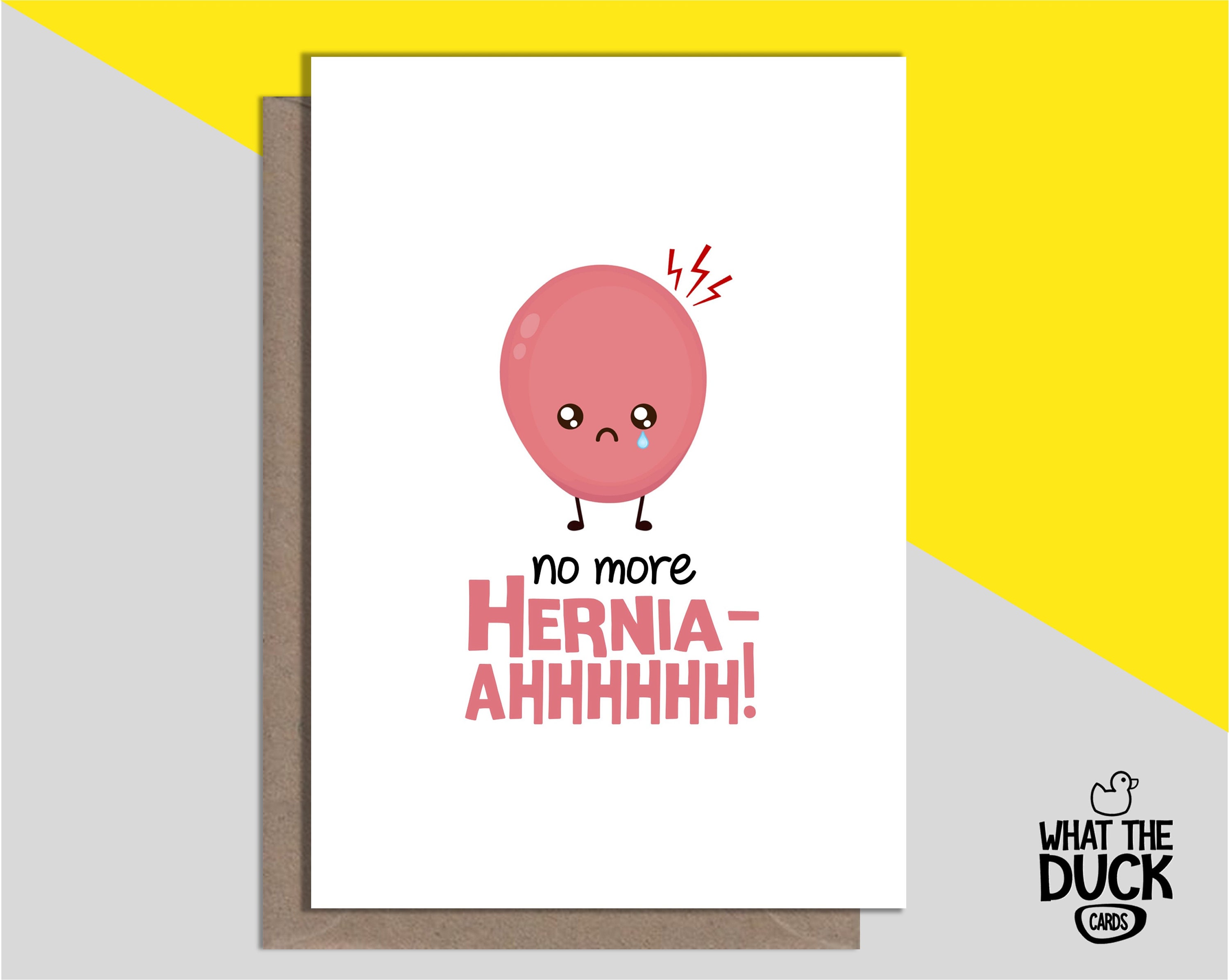 Cute & Funny Homemade Hernia Removal Card for Get Well Soon Etsy