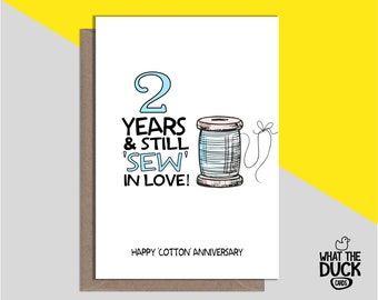 Funny 2nd Wedding Anniversary Card - Etsy