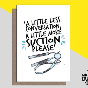 Carte de voeux de guérison faite main drôle et mignonne pour l'extraction de dents, les facettes, les appareils dentaires et la chirurgie dentaire par What the Duck Cards - TEETH