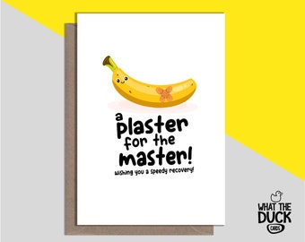 Rude & Funny Handmade Happy Circumcision Greetings Card For The Snip, Chop, Surgery Recovery And Phimosis By What the Duck Cards - BANANA