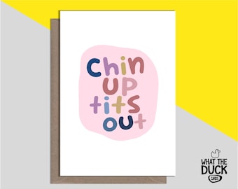 Funny & Rude Handmade Divorce Greetings Card For Leaving, Splitting Up, Divorcing, Breaking Up Or Ending By What the Duck Card - CHIN UP