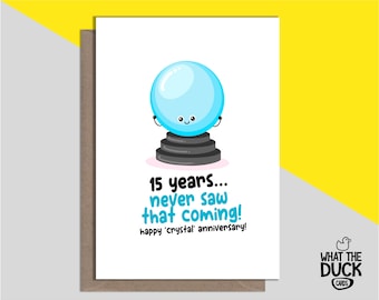 Funny 15th Anniversary Card Funny 15 Years Anniversary Card - View #10