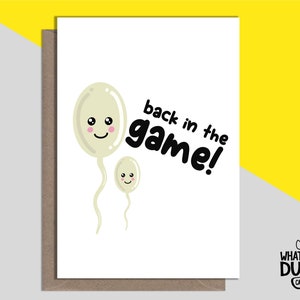 Carte de voeux de rétablissement grossière et drôle faite maison pour la coupe, la coupe, l'inversion de la chirurgie et la récupération par What the Duck Cards - JEU