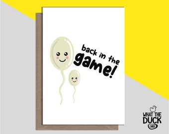 Rude & Funny Homemade Get Well Soon Greetings Card For The Snip, Chop, Surgery Reversal And Recovery By What the Duck Cards - GAME