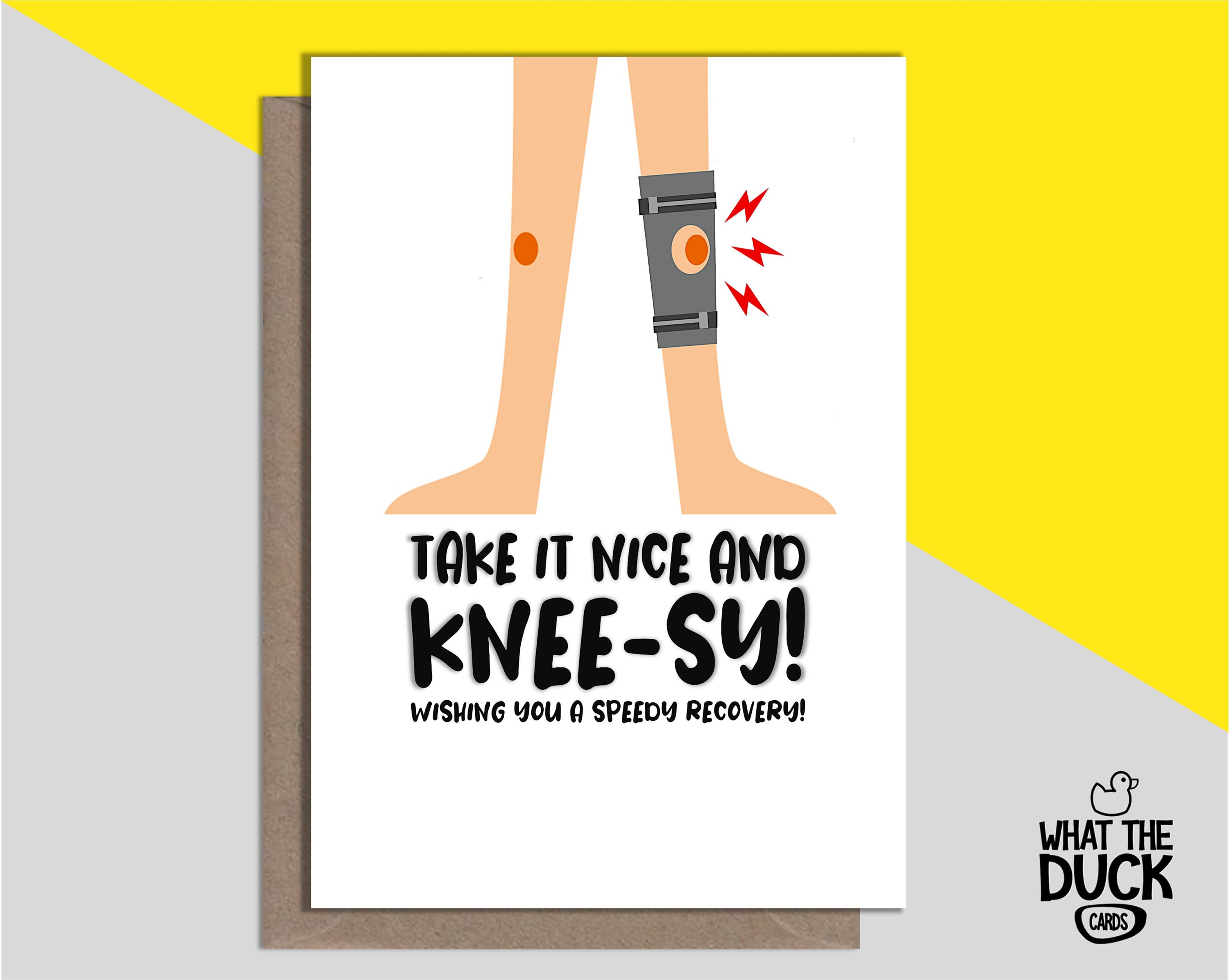Cute Funny Homemade Knee Operation Card For Good Luck With Etsy cute-funny-homemade-knee-operation-card-for-good-luck-with-etsy